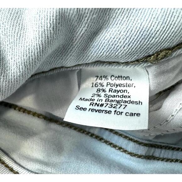 NINE WEST Light Blue High Rise Denim Shorts with Buttons Front Women's Shorts 4 - Picture 4 of 14